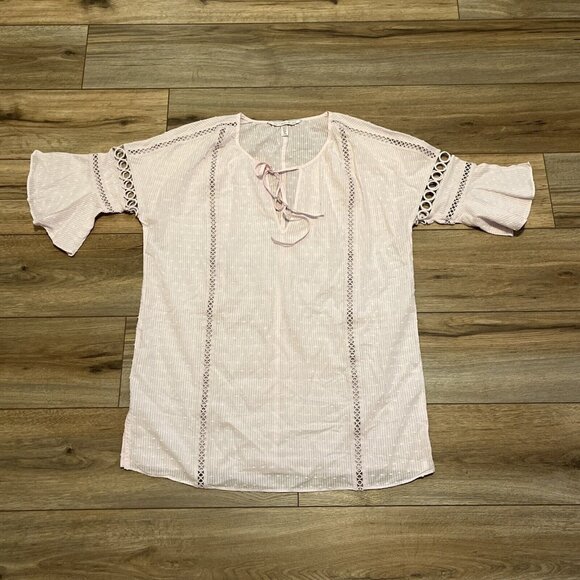 Victoria's Secret Swim Cover Up SZ Small Light Pink Sheer Cotton Beach - Picture 1 of 8